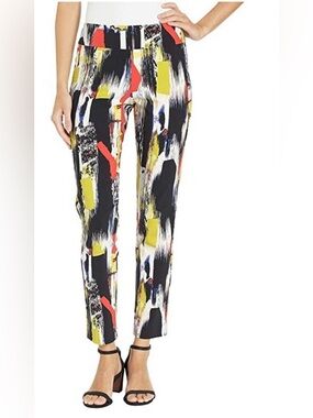 Krazy Larry Abstract Pull-on Slim Ankle Pants